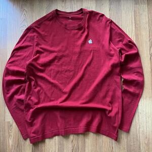 Vintage 2000s red Apple tech graphic long sleeve
